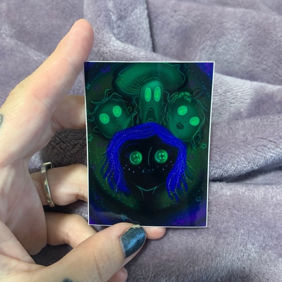 Gothic Coraline Ghost Children Stickers - Picture 2 of 3